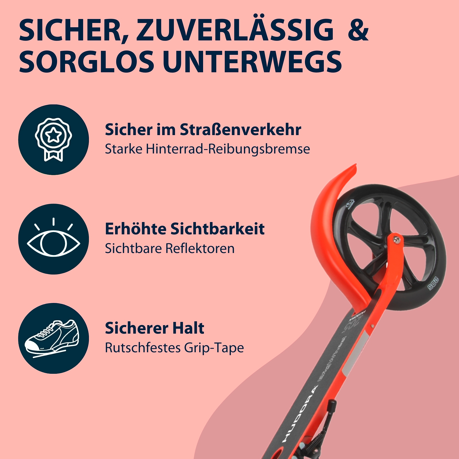 HUDORA BigWheel® 205 Pure red, Bild 5 von 7