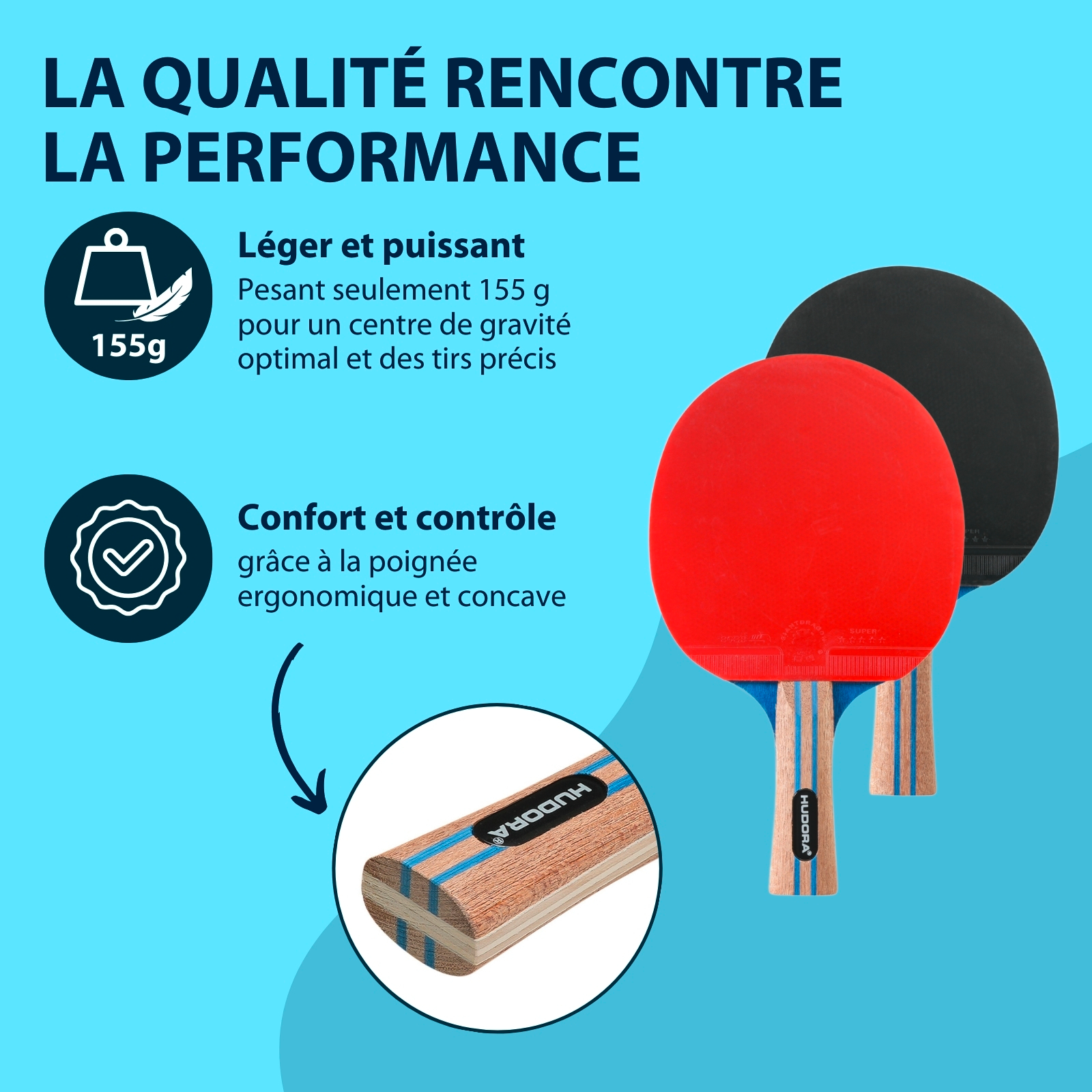 HUDORA Match table tennis set, image 4 from 6