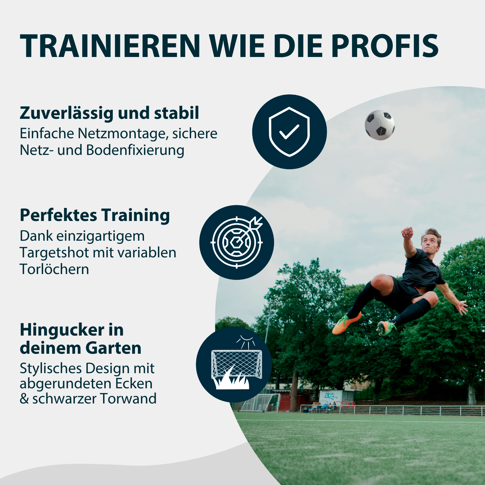 HUDORA Fußballtor RoCo 300 mit Torwand, Bild 2 von 7