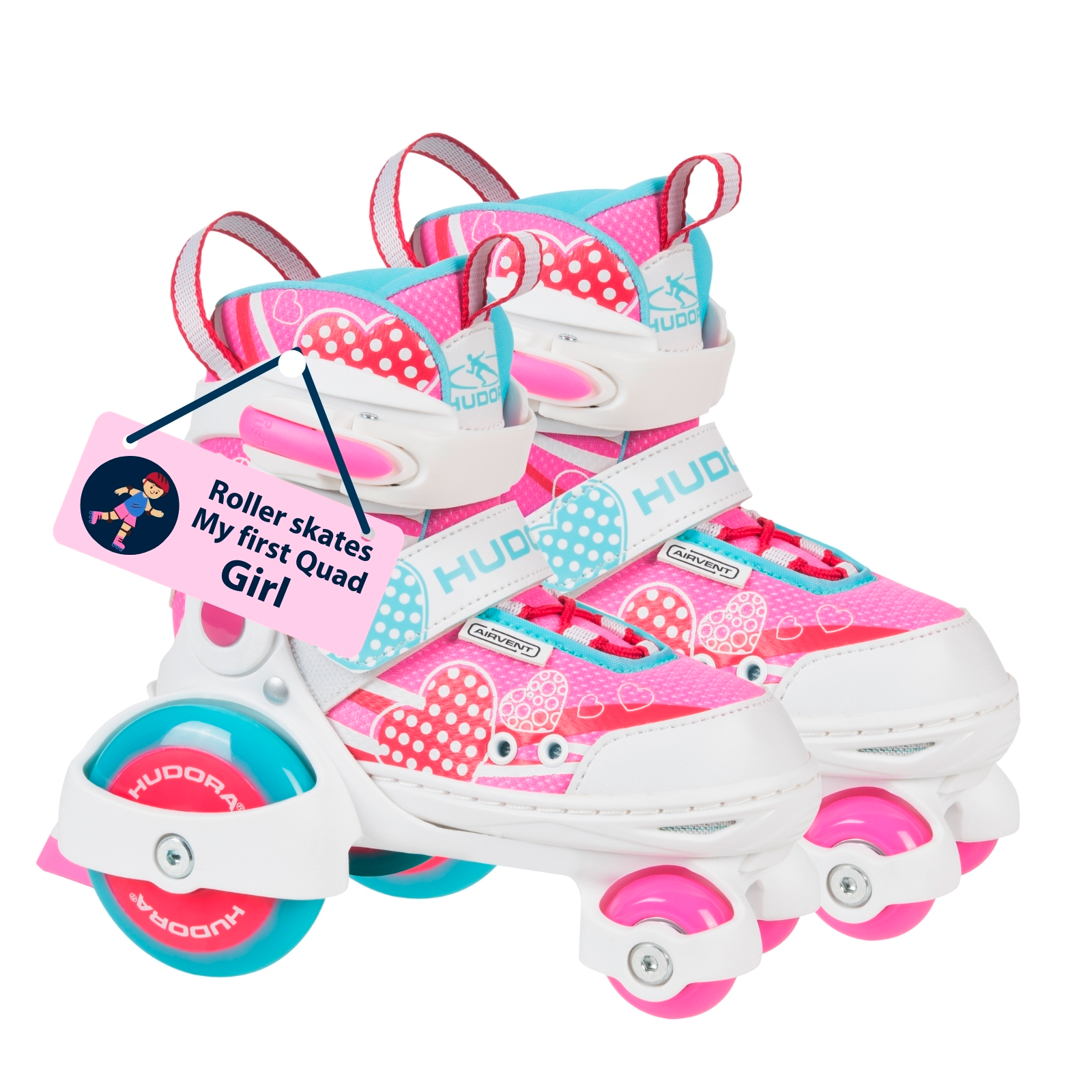 HUDORA roller skate My First Quad Girl, size 26-33