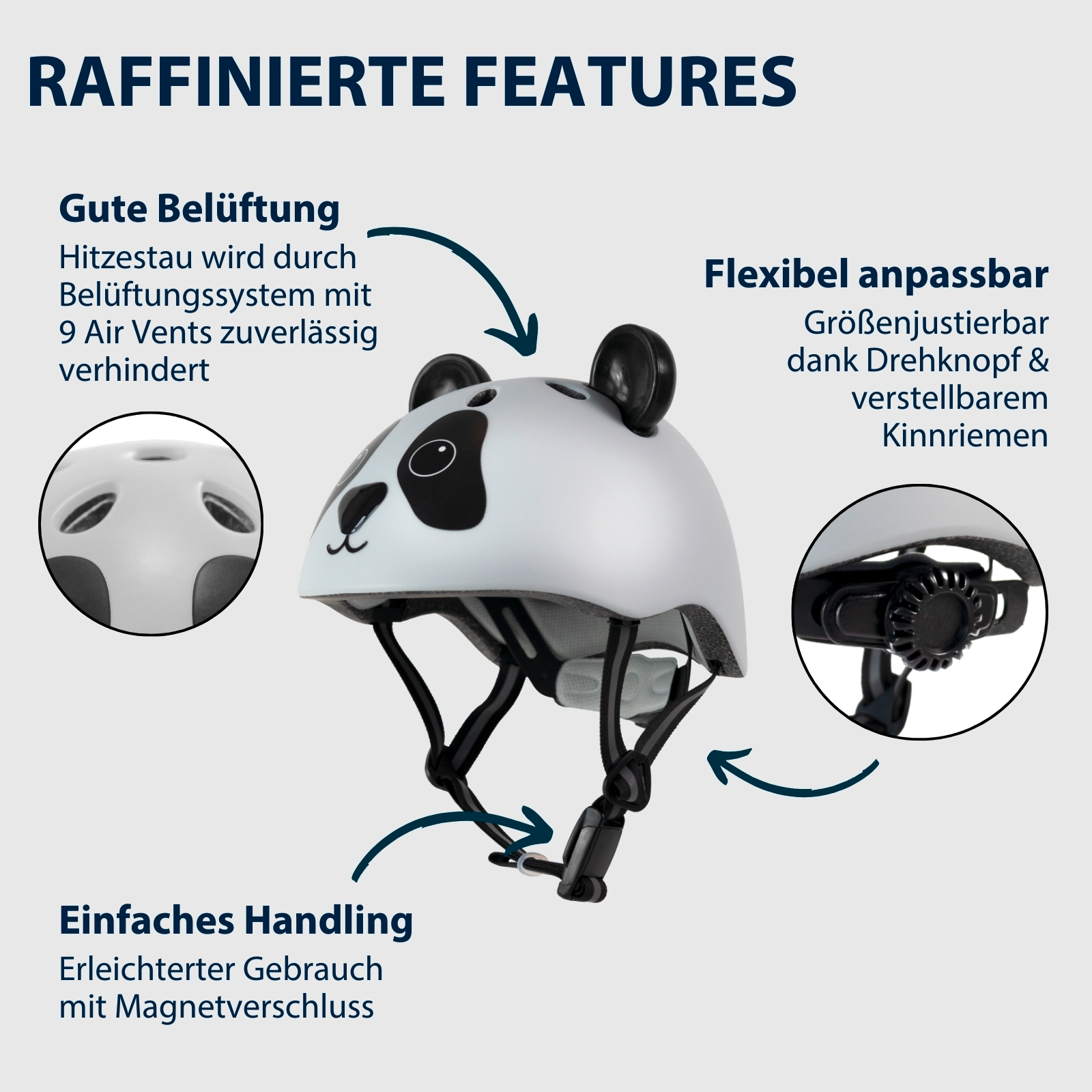 HUDORA Kinderhelm Pandy, Gr. 44-47, Bild 3 von 7