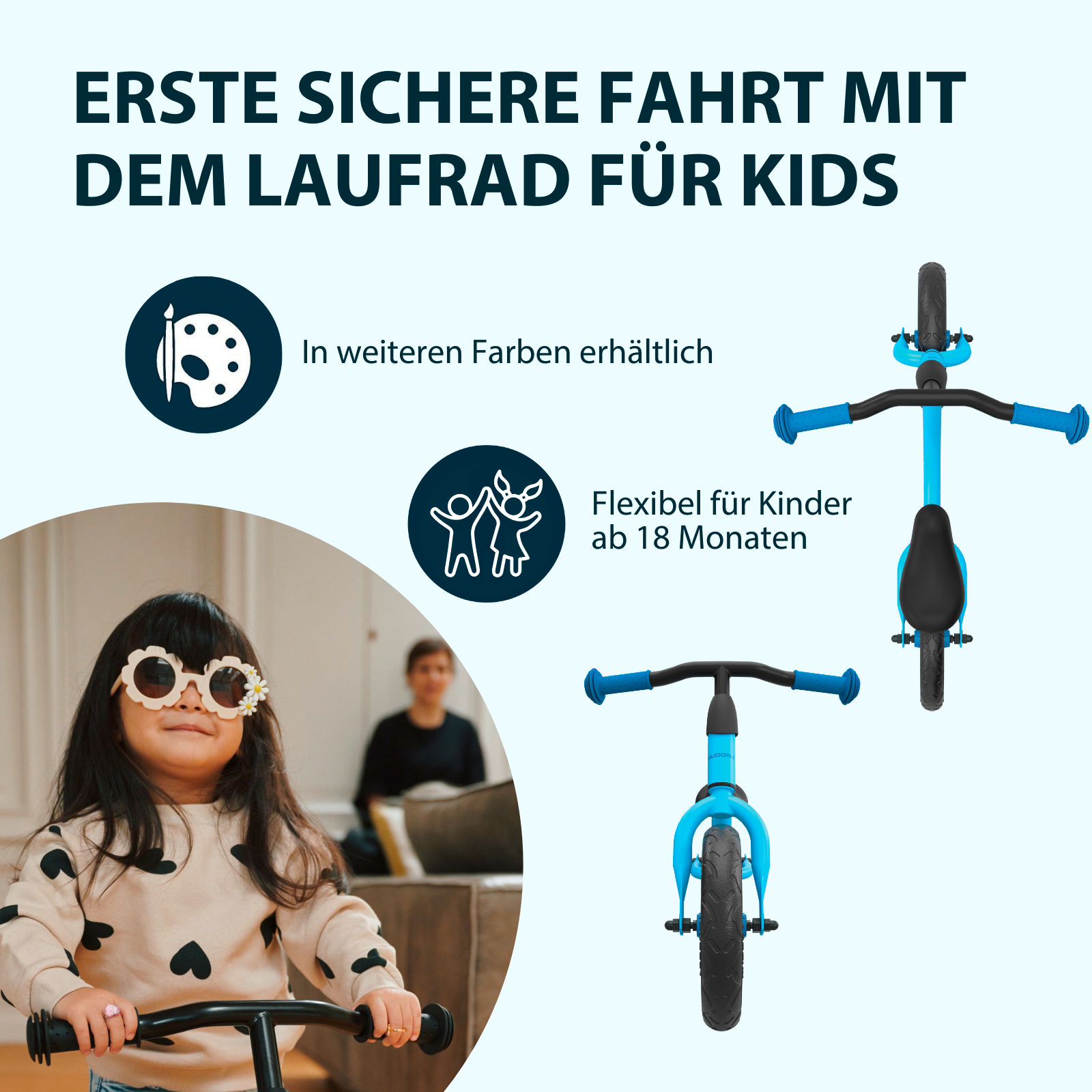 Laufrad Up 10“, cyan, Bild 5 von 6