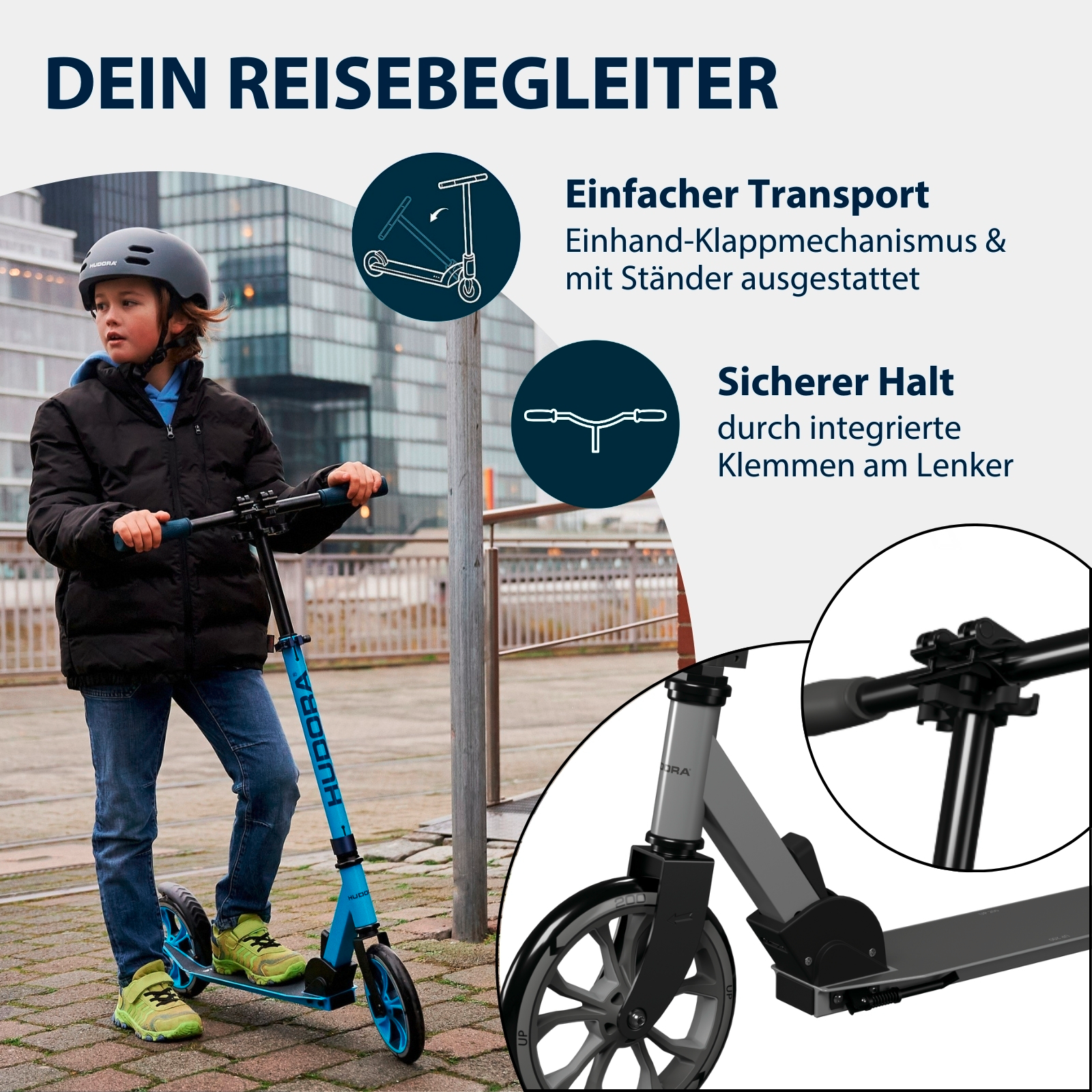 HUDORA Scooter Up 200, iron, Bild 4 von 7
