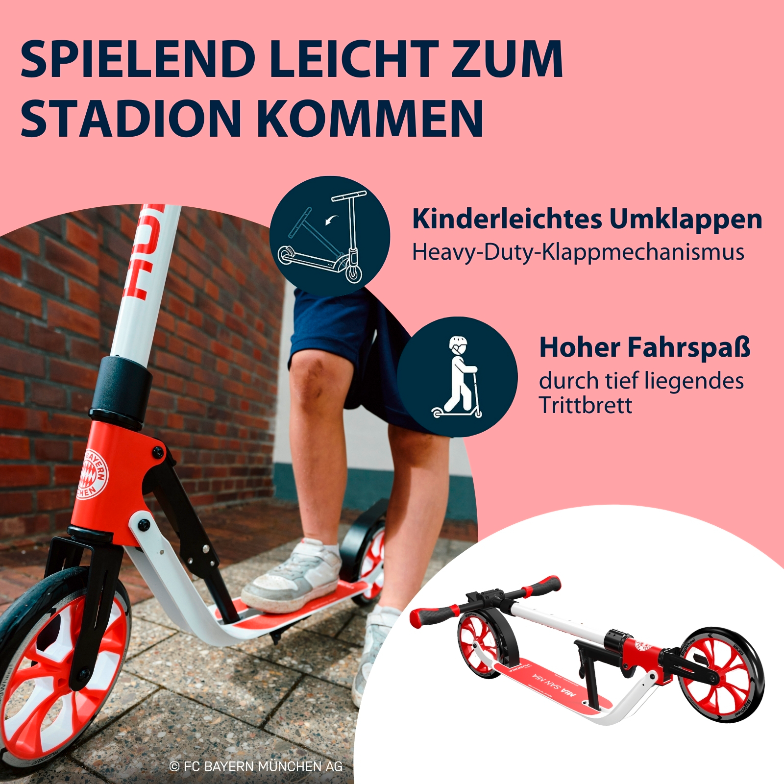 HUDORA BigWheel® 205 Advanced, FC Bayern München, Bild 4 von 8