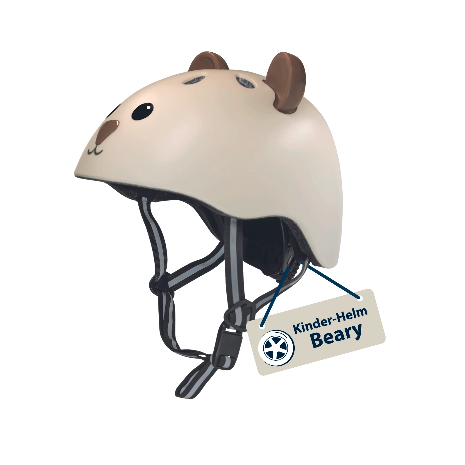 HUDORA Kinderhelm Beary, mocha, Gr. 48-52