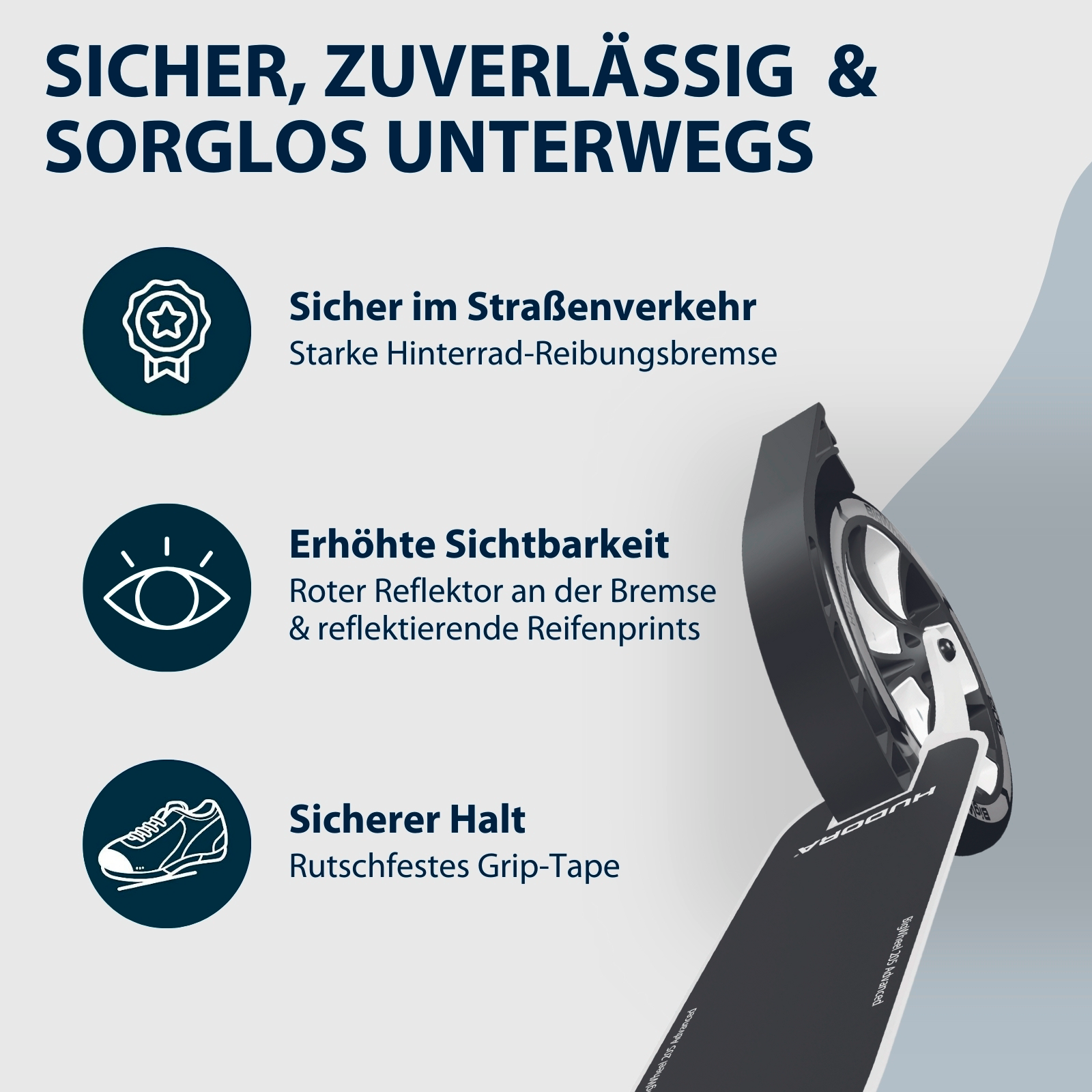 HUDORA BigWheel® 205 Advanced, Black & White, Bild 5 von 7