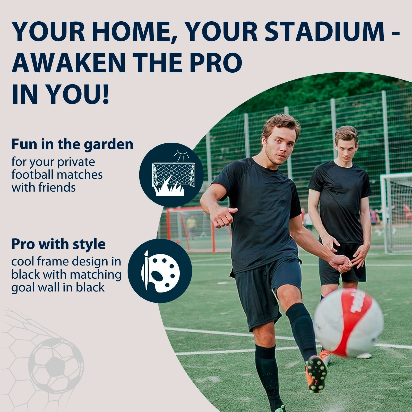 HUDORA football goal trainer with goal wall, image 5 from 6