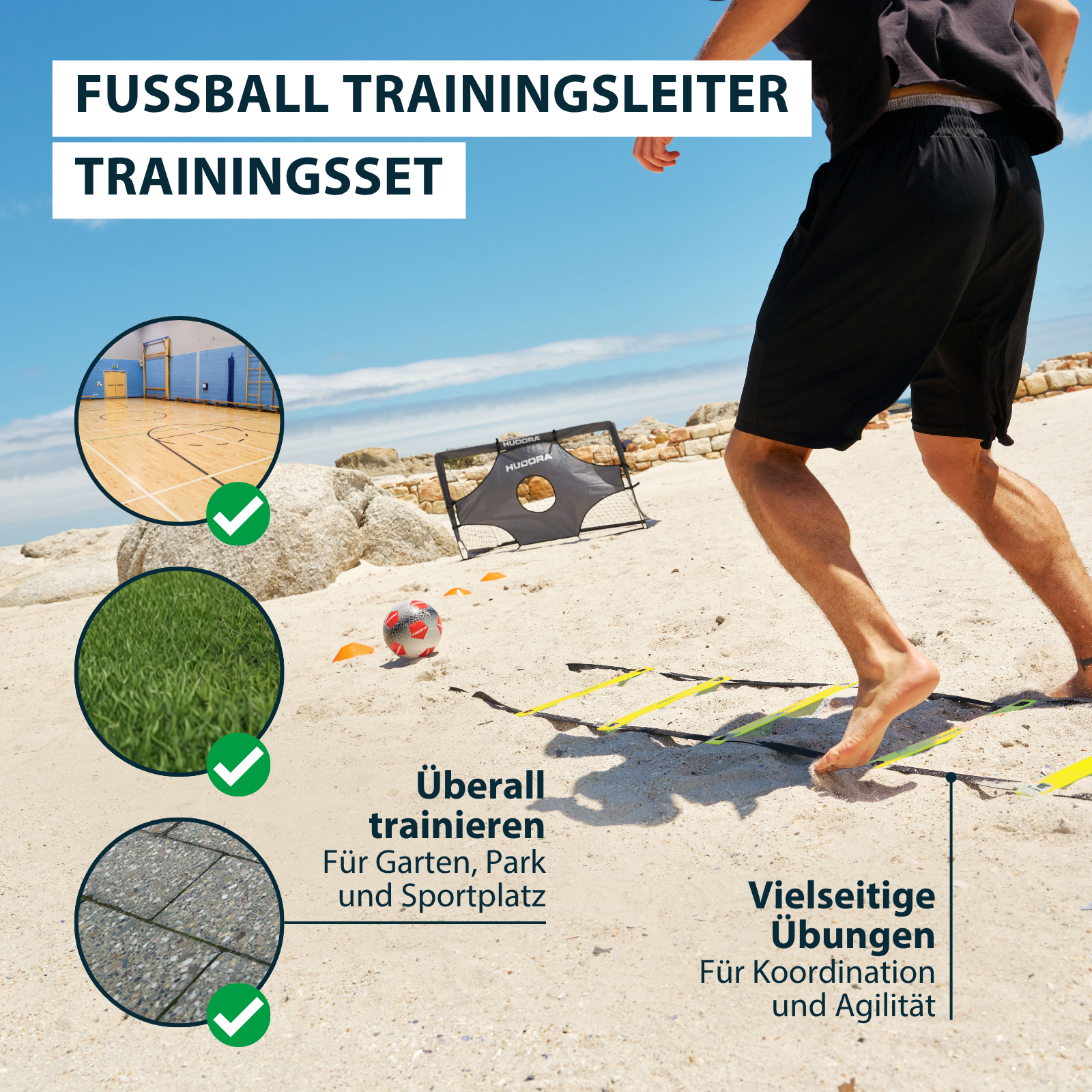 HUDORA Fußball Trainingsleiter inkl. Hütchen, Bild 2 von 6