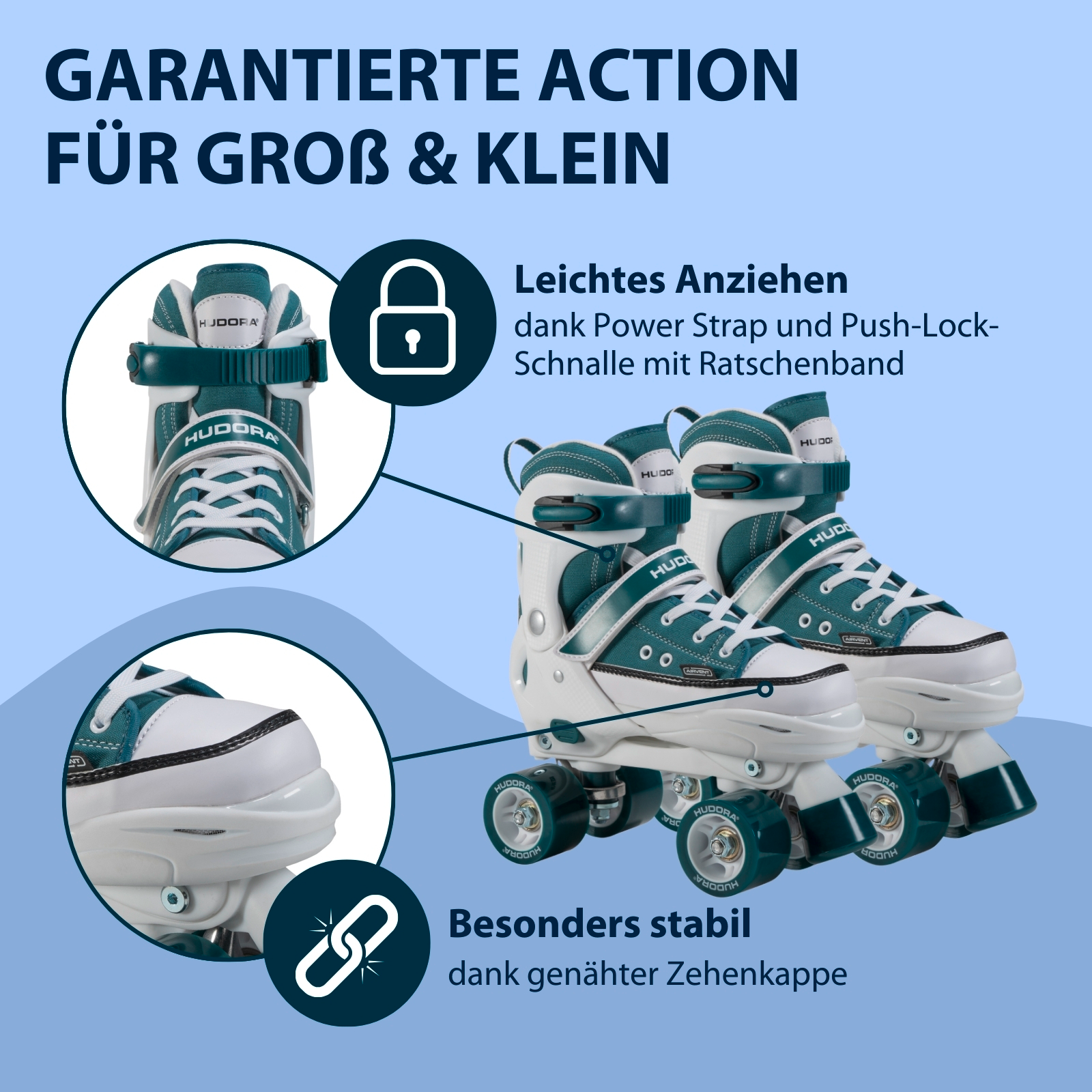 HUDORA Rollschuh Sneaker, midnight, Gr. 28-39, Bild 4 von 7