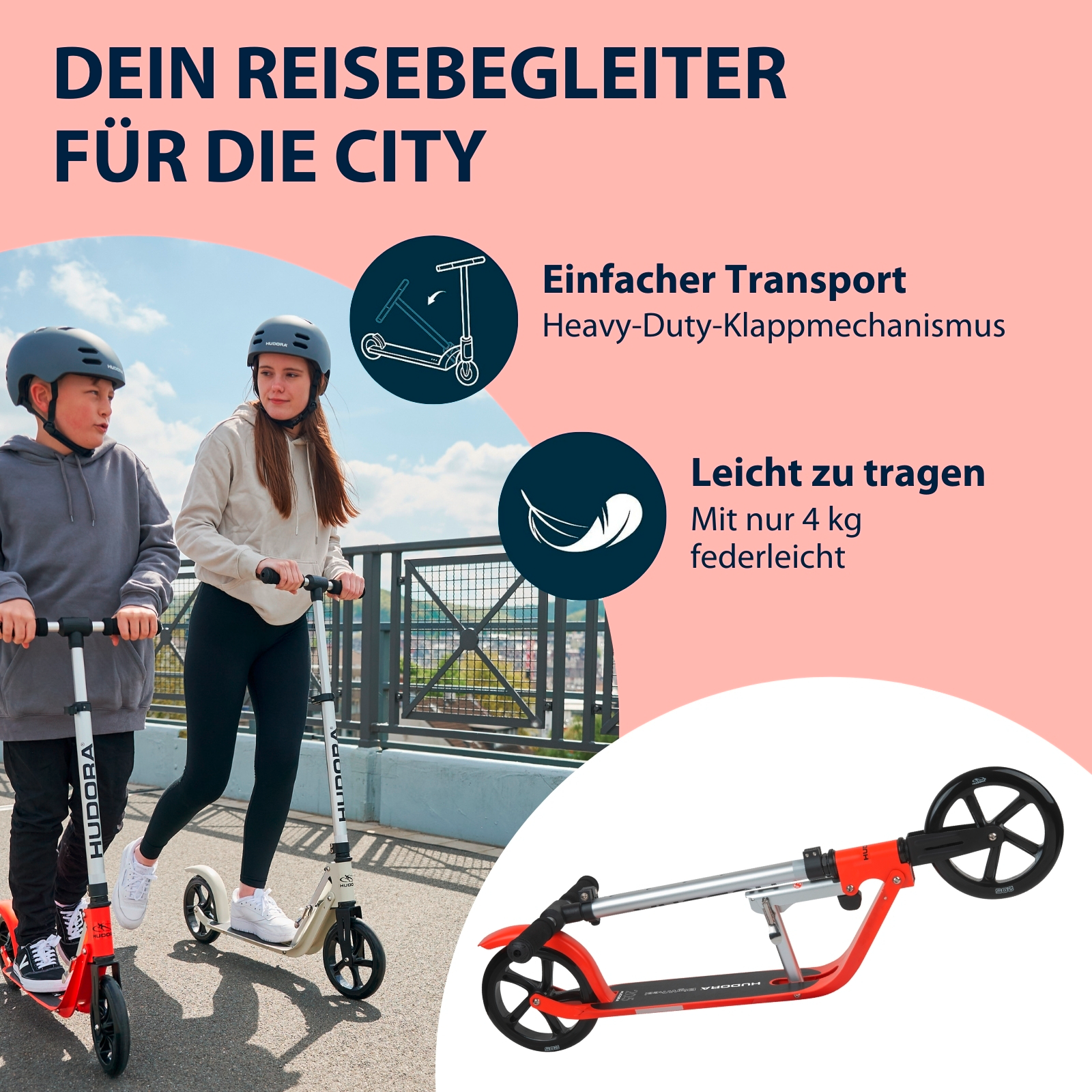 HUDORA BigWheel® 205 Pure red, Bild 4 von 7